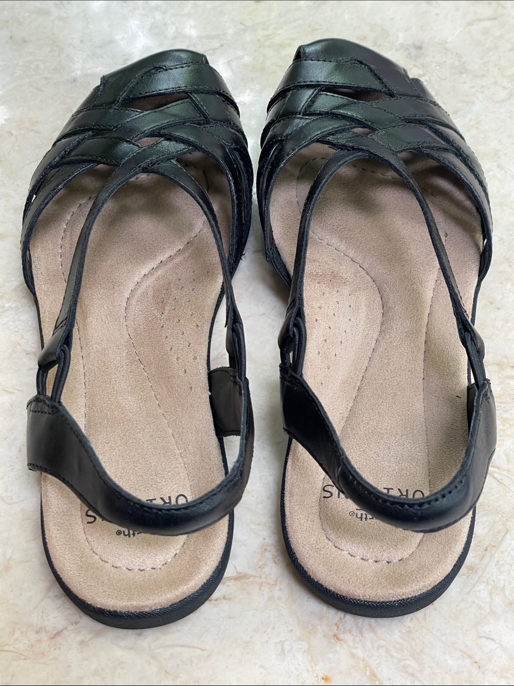 Earth Origins “Nellie” Black Leather Comfort Sandals | Women’s Size 9 - Picture 8 of 10